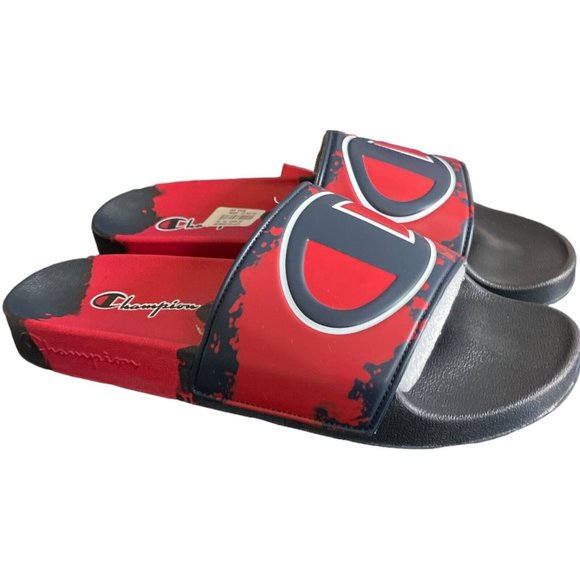 Men’s Slides Size 13 Champion IPO Surf Turf Color Scarlet / Navy main image 10